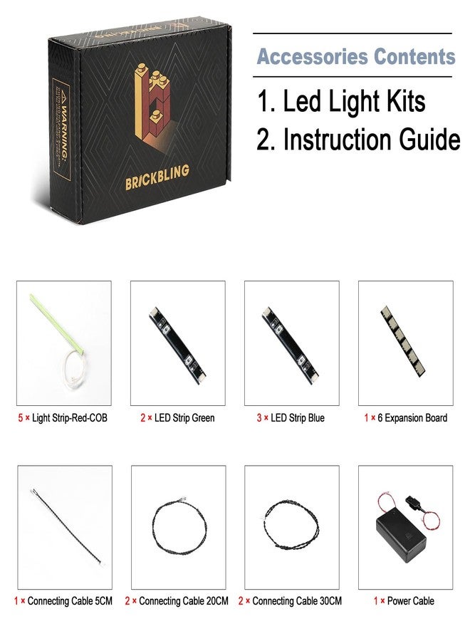 مصباح LED من BrickBling متوافق مع مجسم الحب الفني من ليغو، طقم إضاءة إبداعي متوافق مع ليغو 31214 - أفكار هدايا لعيد الحب - بدون نموذج - Image 5